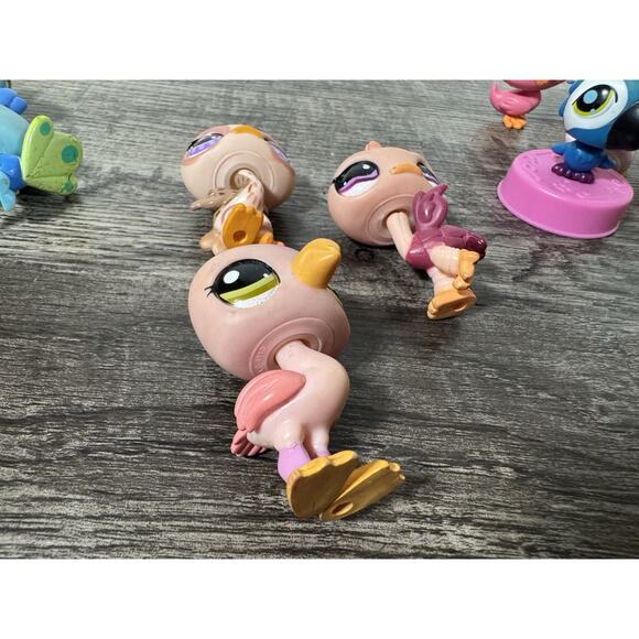 Lot Of 13 Littlest Pet Shop Birds Flamingo Ostrich Swan Parakeet Peacock Pelican - Picture 14 of 16